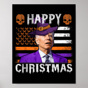Joe Biden Happy Halloween Flag Poster