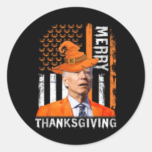 Joe Biden Happy Halloween Merry Erntedank US F Runder Aufkleber