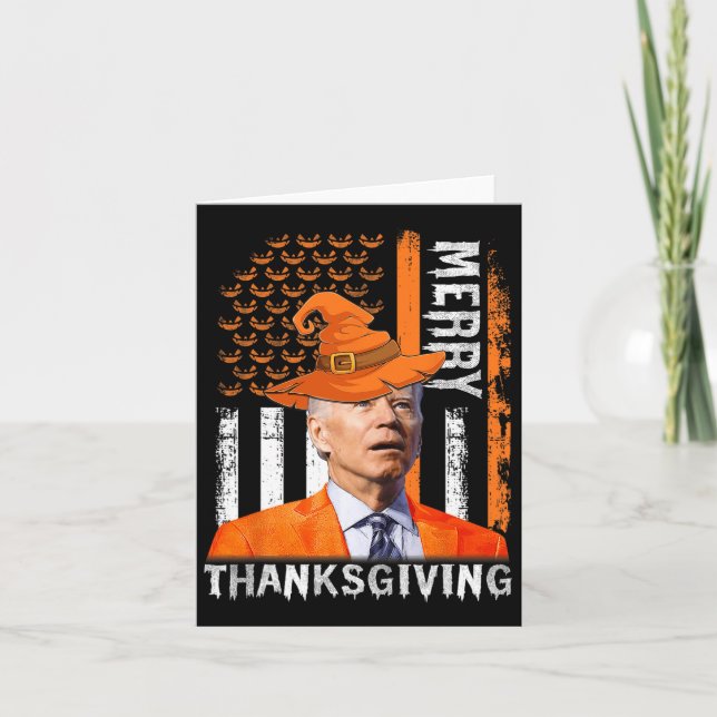 Joe Biden Happy Halloween Merry Erntedank Us Fl Karte (Vorderseite)