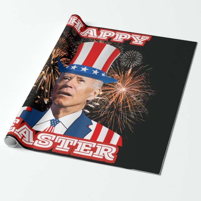 Joe Biden Happy Oaster Geschenkpapier (Ungerollt)