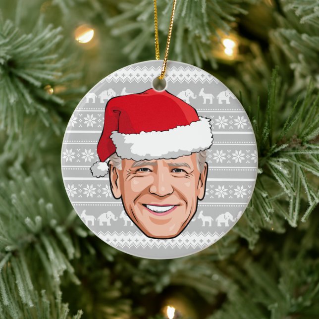 Joe Biden Holiday Ceramic Ornament (Baum)