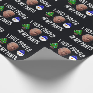 JOE BIDEN KACKTE IN PANTS CHRISTMAS WRAPPING PAPIE GESCHENKPAPIER