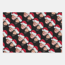 Joe Biden Kamala Harris 2020 w/Weihnachtsmannmütze Geschenkpapier Set
