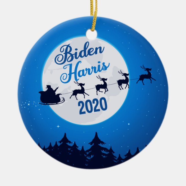 Joe Biden Kamala Harris 2020 Weihnachten Keramik Ornament (Vorne)