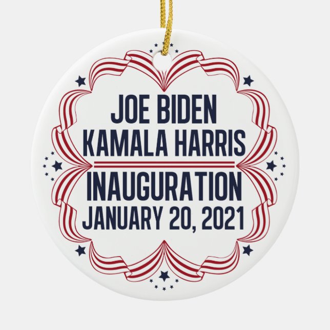 Joe Biden Kamala Harris Inauguration 2021 Keramik Ornament (Vorne)