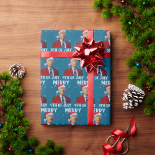 Joe Biden Merry 4. Juli Weihnachten Geschenkpapier