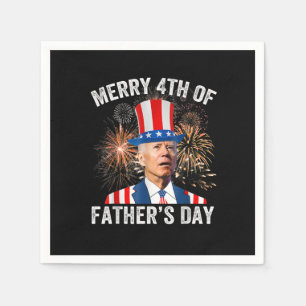 Joe Biden Merry 4. Vatertag Funny 4. J Serviette