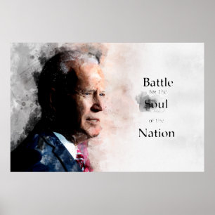 Joe Biden mit dem Kampf um das Soul der Nation Poster