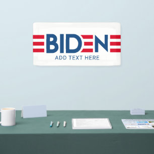 Joe Biden - moderne rote Streifen und blauer Name Banner