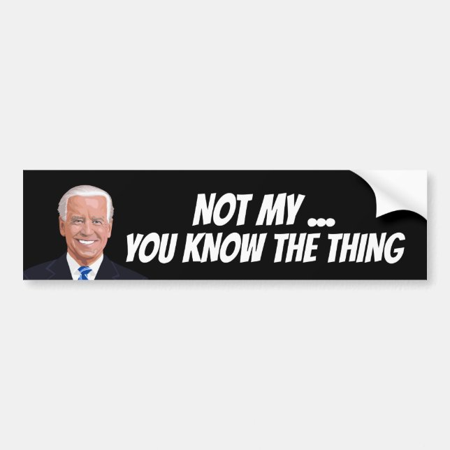 JOE BIDEN NICHT MEIN PRÄSIDENT THEMA AUTOAUFKLEBER (Vorne)