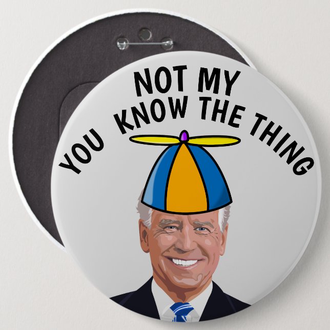 JOE BIDEN NICHT MEIN PRÄSIDENT THETTON BUTTON (Vorne & Hinten)