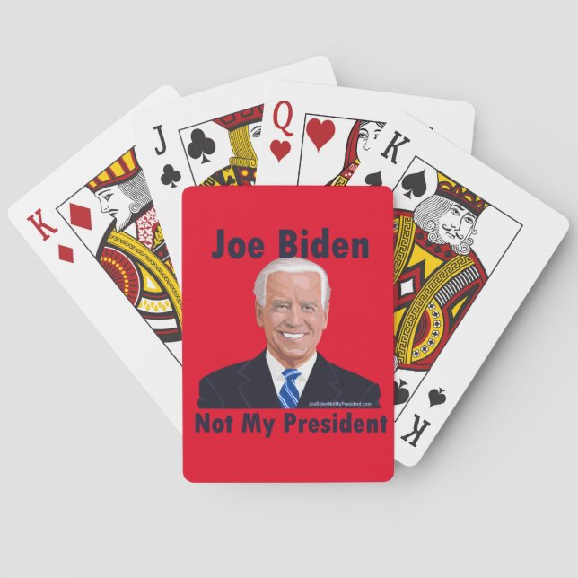 Joe Biden Not my President Red unterstützt Spielkarten (Rückseite)