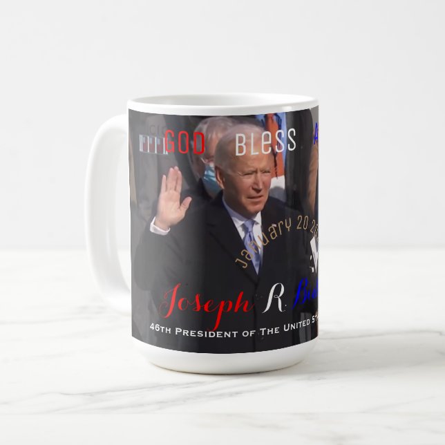 Joe Biden Oath of Office Inauguration Day 2021 Kaffeetasse (Vorderseite Links)
