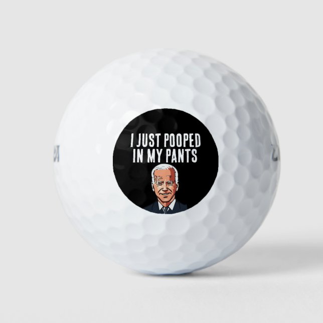 JOE BIDEN POOPED PANTS BALLES DE GOLF FUNNY (Devant)