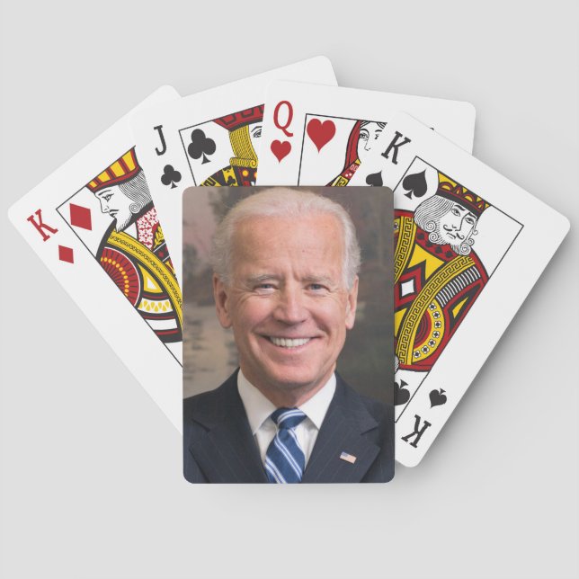 Joe Biden Portrait Foto Spielkarten (Rückseite)