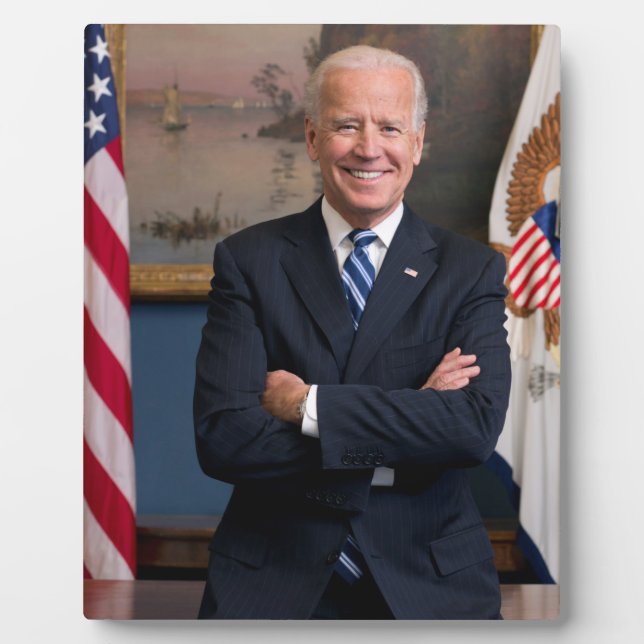 Joe Biden Portrait Fotoplatte (Vorderseite)