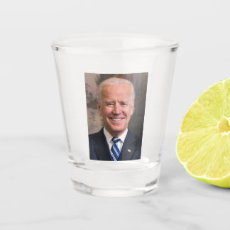 Joe Biden Porträtfoto Schnapsglas