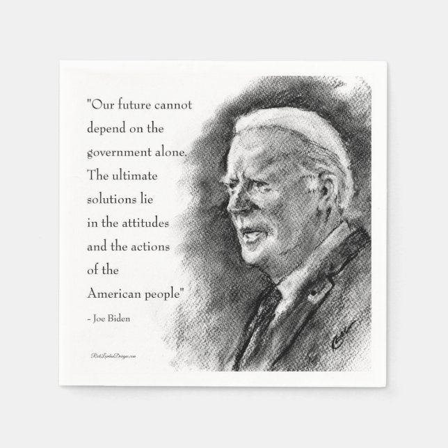 Joe Biden & Quote Serviette (Vorderseite)