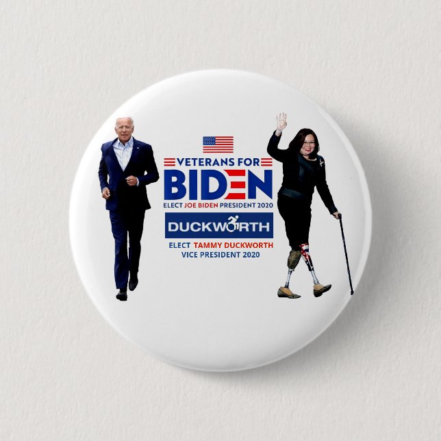 Joe Biden/ Tammy Duckworth 2020 Button (Vorderseite)
