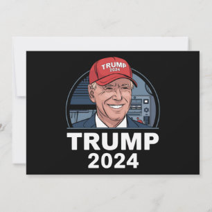 Joe biden trägt einen Trump-Hut Einladung