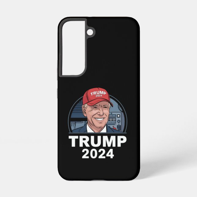 Joe biden trägt einen Trump-Hut Samsung Galaxy Hülle (Rückseite)
