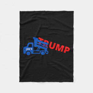 Joe Biden Trump Dump Truck Fleecedecke