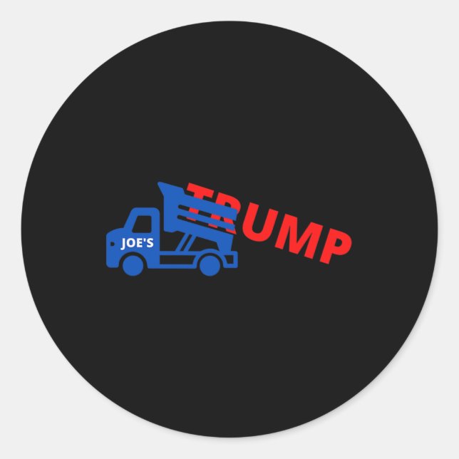 Joe Biden Trump Dump Truck Runder Aufkleber (Vorderseite)