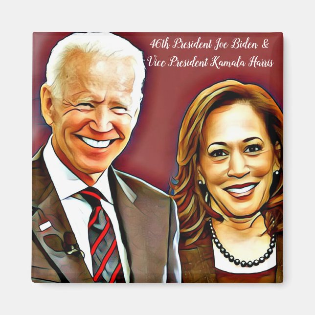 Joe Biden und Kamala Harris_ 46. Präsident_ Magnet (Vorne)