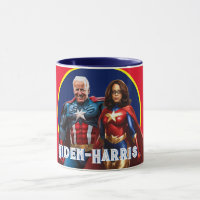Joe Biden und Kamala Harris als Superhelden