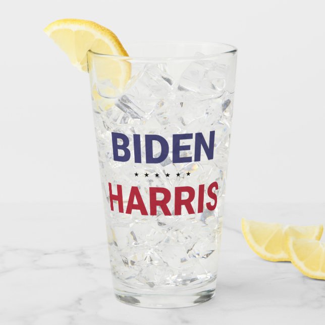 Joe Biden und Kamala Harris (Wahl 2020 in den USA) Glas (Vorderseite Ice)