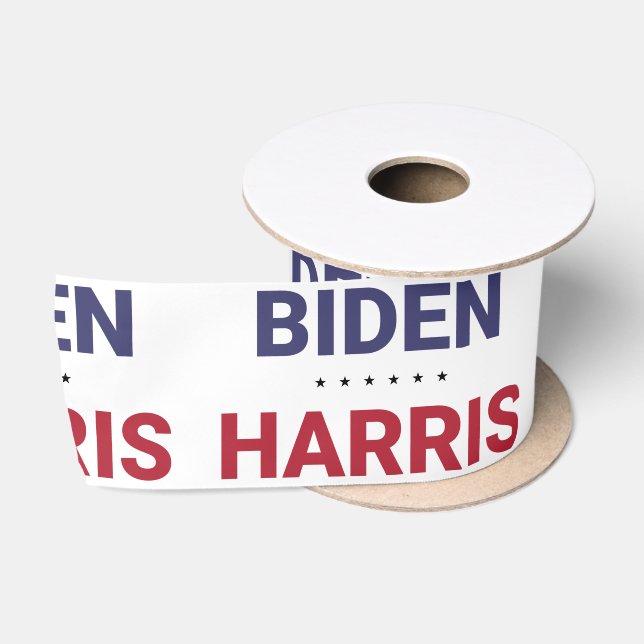 Joe Biden und Kamala Harris (Wahl 2020 in den USA) Satinband (Spule)