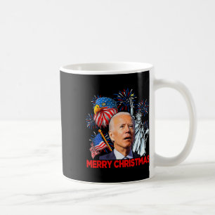 Joe Biden verwirrte Patriotic Frohe Weihnachten fü Kaffeetasse