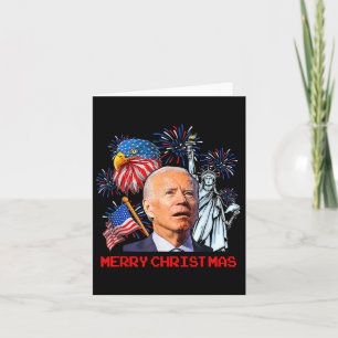 Joe Biden verwirrte Patriotic Frohe Weihnachten fü Karte
