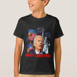 Joe Biden verwirrte Patriotic Frohe Weihnachten fü T-Shirt