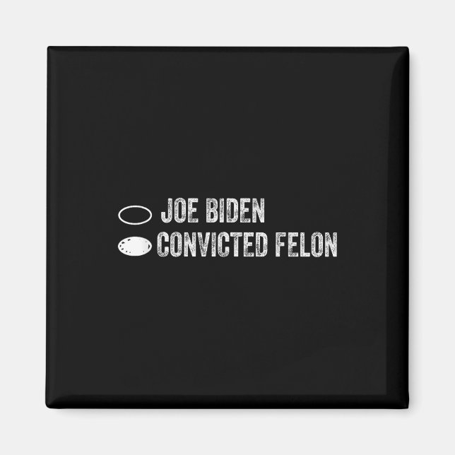 Joe Biden Vs Convicted Felon - Ballot Paper Magnet (Vorne)