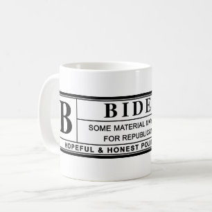 Joe-Biden-Warnlabel Kaffeetasse