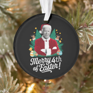 Joe Biden Weihnachten Santa Frohe 4. Ostern Xmas Ornament