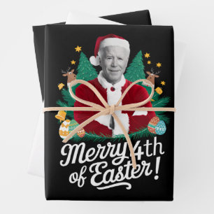 Joe Biden Weihnachten Weihnachten Weihnachten 4. O Geschenkpapier Set