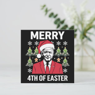 Joe Biden Weihnachtsfeier Weihnachtsmannmütze Merr Einladung
