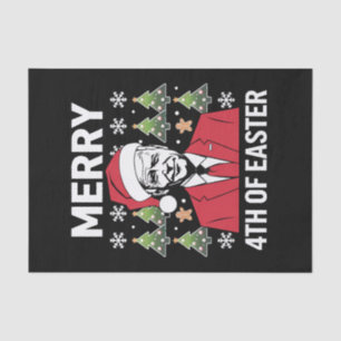 Joe Biden Weihnachtsfeier Weihnachtsmannmütze Merr Seidenpapier