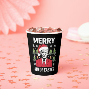 Joe Biden Weihnachtsmann Merry 4th Of Ostern  Pappbecher