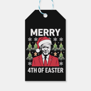 Joe Biden Weihnachtsmütze Frohe 4. Ostern Geschenkanhänger