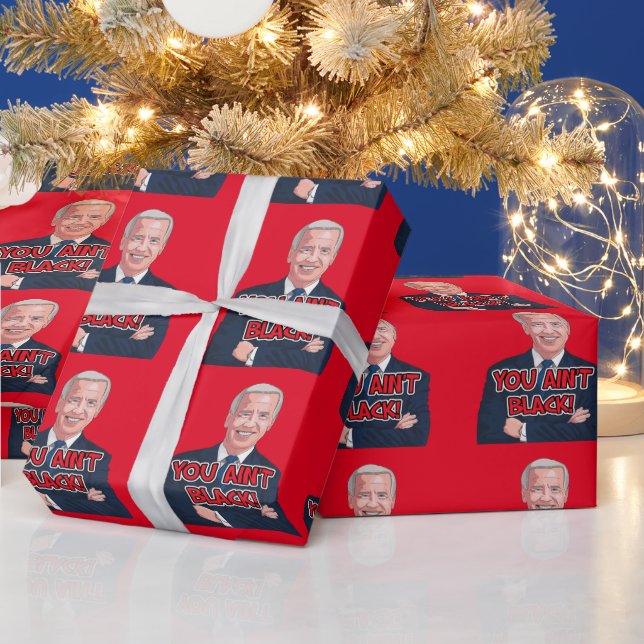 JOE BIDEN Weihnachtsverpackung Papier NICHT SCHWAR Geschenkpapier (Feiertage)