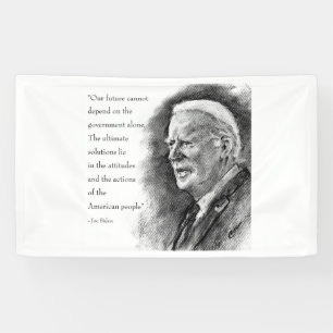 Joe Biden & Zitatbanner Banner