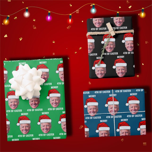 Joe Biden zum 4. Osterweihnachtsfest Geschenkpapier Set (Von Creator hochgeladen)