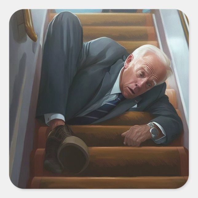 Joe Bidens Air Force One Oopsie Sticke Quadratischer Aufkleber (Vorderseite)