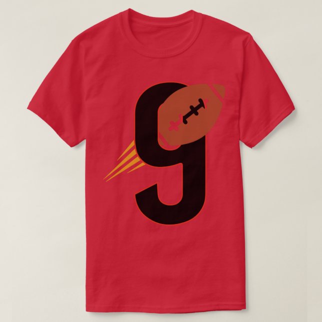 Joe Burrow 9 Bengals Quarterback T-Shirt (Design vorne)