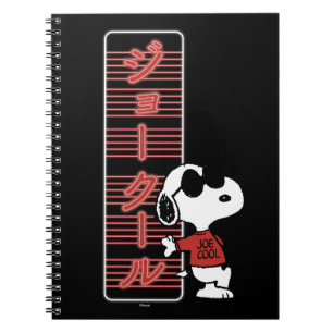 Joe Cool Japanese Neon Lights Notizblock