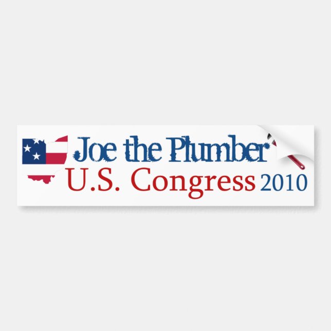 Joe der Klempner für US-Kongreß 2010 - StoßStic Autoaufkleber (Vorne)