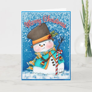 Joe Frost Schneemann Weihnachtskarte Karte
